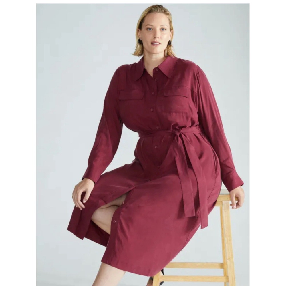 NWT Universal Standard Cooling Stretch Cupro Savannah Dress Size Large $228